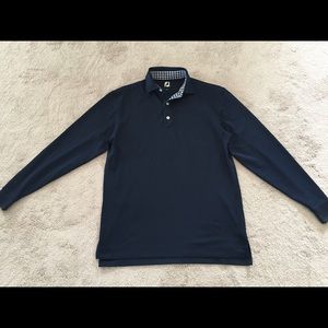 FootJoy Mens Long Sleeve Polo Small Navy